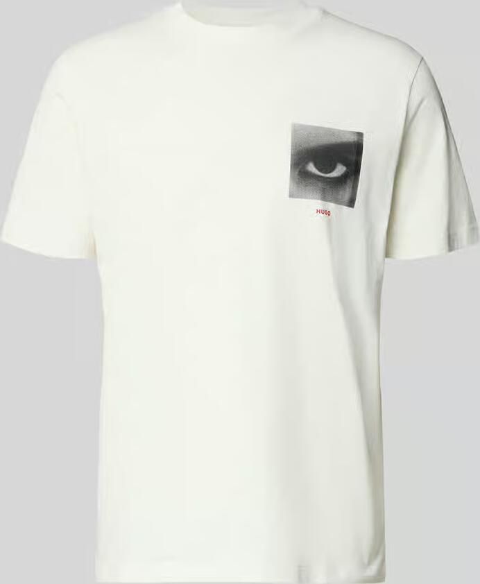 HUGO Regular fit T-shirt van puur katoen model 'DEYSS'
