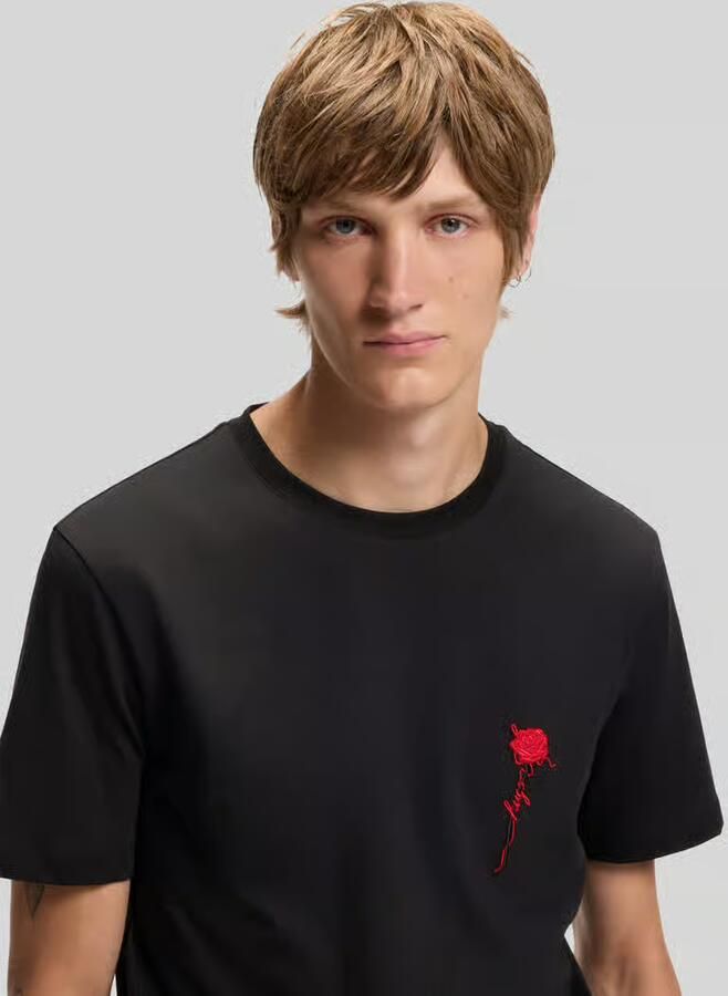 HUGO Regular fit t-shirt van puur katoen model 'Diflow'