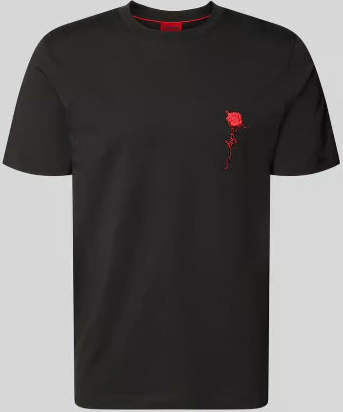 HUGO Regular fit t-shirt van puur katoen model 'Diflow' - Foto 2