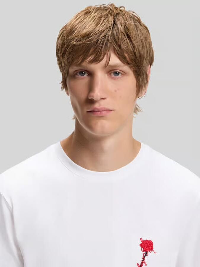 HUGO Regular fit t-shirt van puur katoen model 'Diflow'