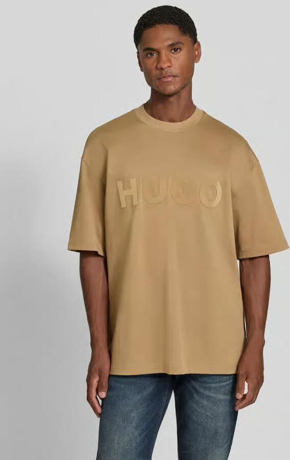 HUGO Regular fit t-shirt van puur katoen model 'Dinkee' - Foto 2