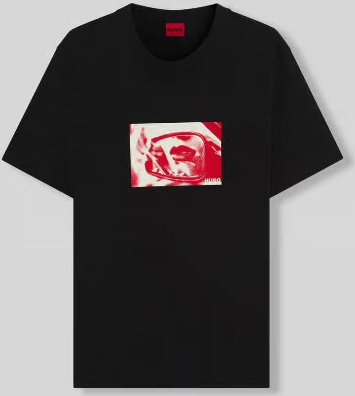 HUGO Regular fit t-shirt van puur katoen model 'Dirom'