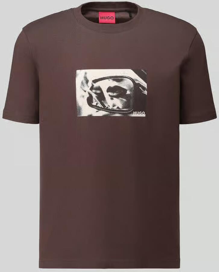 HUGO Regular fit t-shirt van puur katoen model 'Dirom'