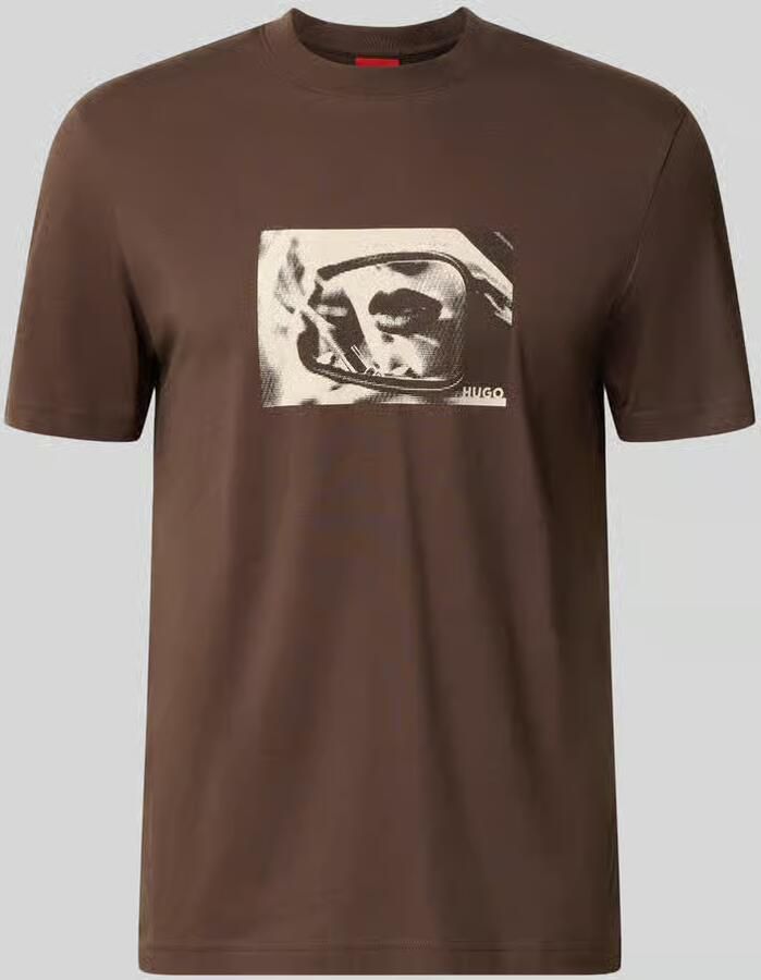 HUGO Regular fit t-shirt van puur katoen model 'Dirom'