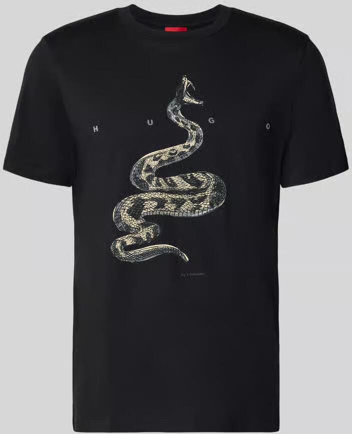 HUGO Regular fit T-shirt van puur katoen model 'DISCORB'