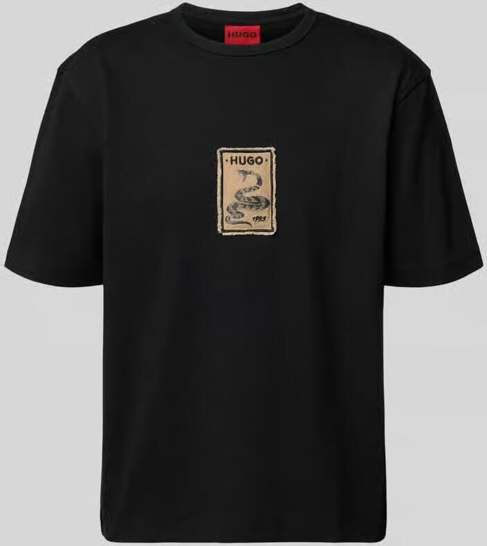 HUGO regular fit T-shirt van puur katoen model 'DOBUL' - Foto 4