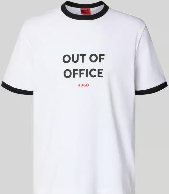 HUGO Regular fit T-shirt van puur katoen model 'DOFFICE'