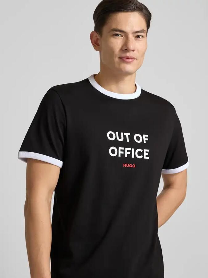 HUGO Regular fit T-shirt van puur katoen model 'DOFFICE' - Foto 2