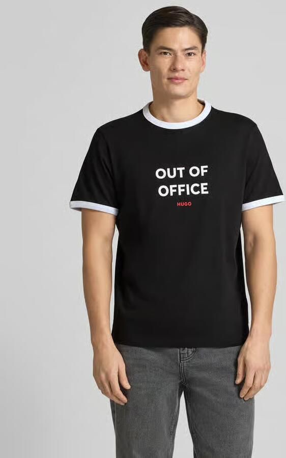HUGO Regular fit T-shirt van puur katoen Model 'DOFFICE' - Foto 2