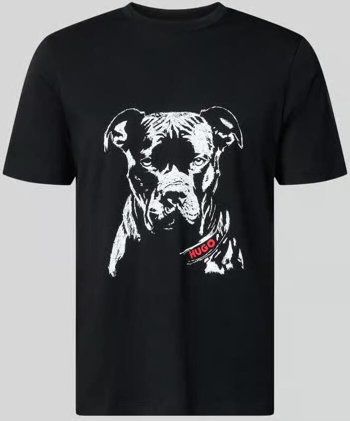 HUGO Regular fit T-shirt van puur katoen model 'DUBROX'