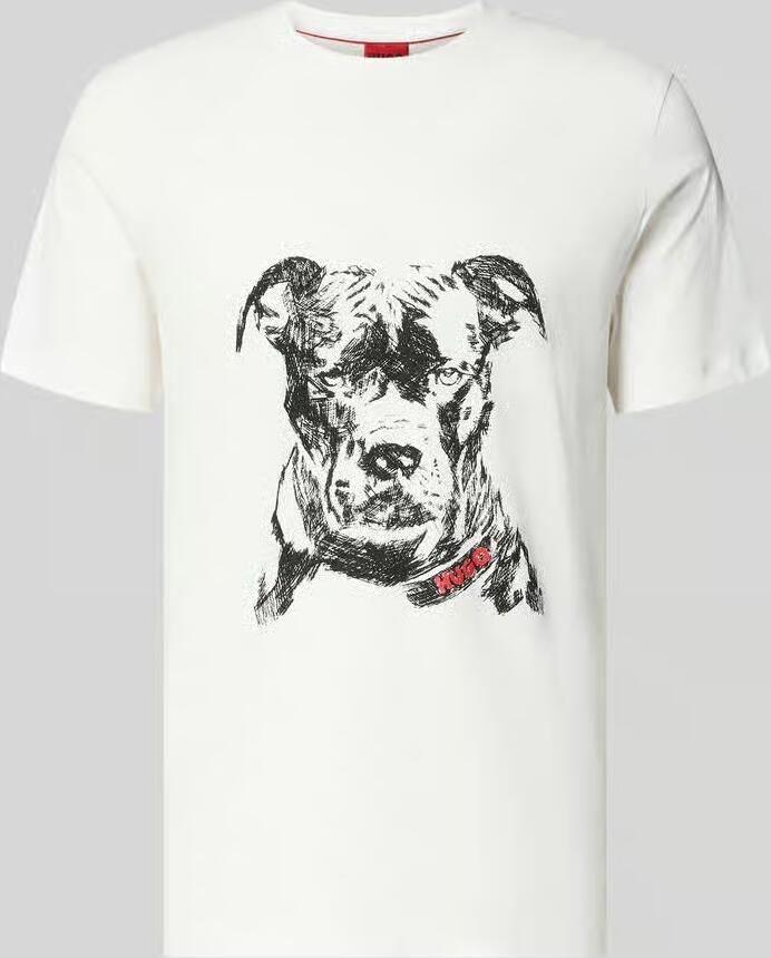 HUGO Regular fit T-shirt van puur katoen model 'DUBROX'