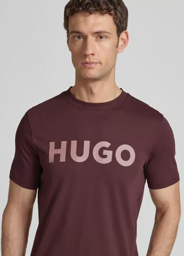 HUGO Regular fit T-shirt van puur katoen model 'DULIVIO' - Foto 2