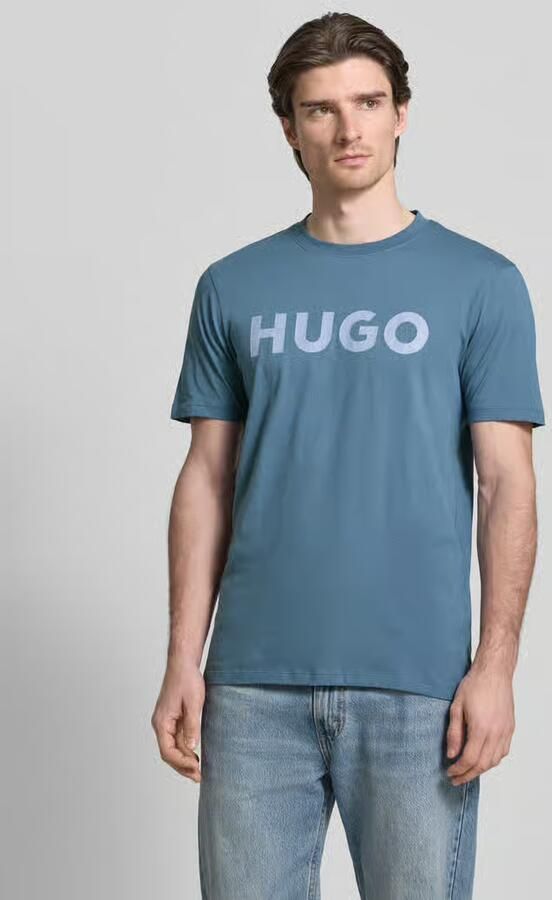 HUGO Regular fit T-shirt van puur katoen model 'DULIVIO' - Foto 3