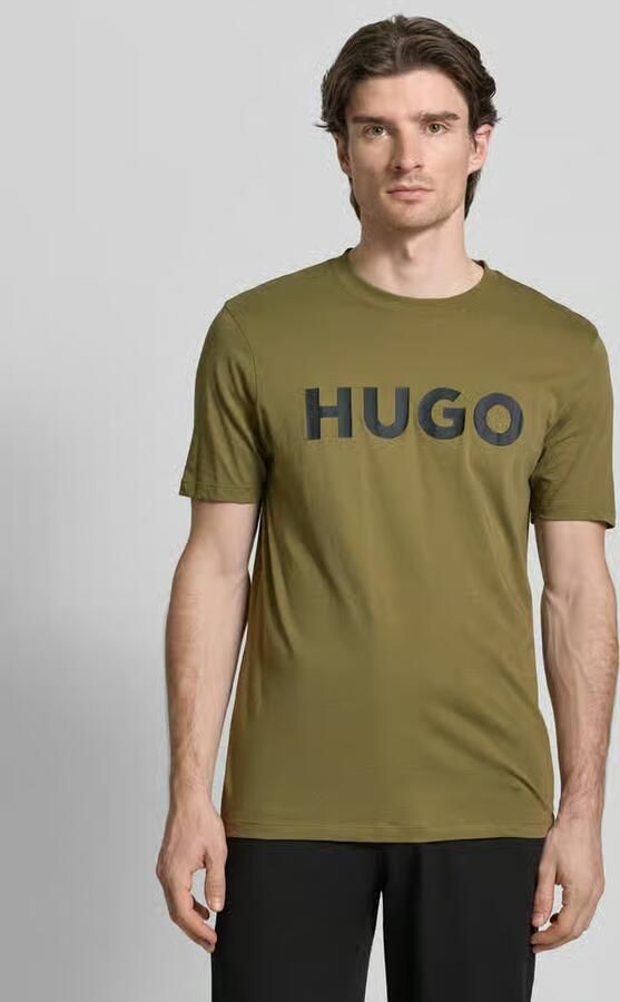 HUGO Regular fit T-shirt van puur katoen model 'DULIVIO' - Foto 3