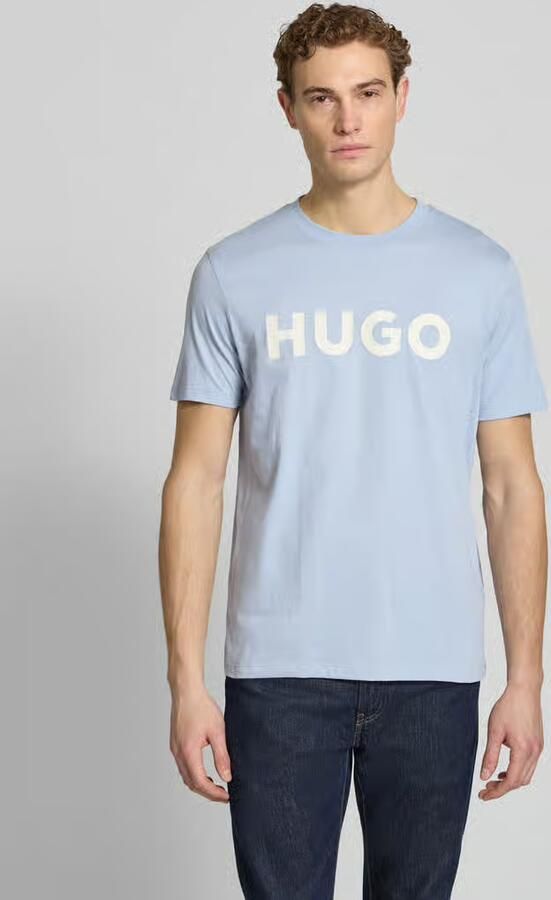 HUGO Regular fit T-shirt van puur katoen model 'DULIVIO' - Foto 4