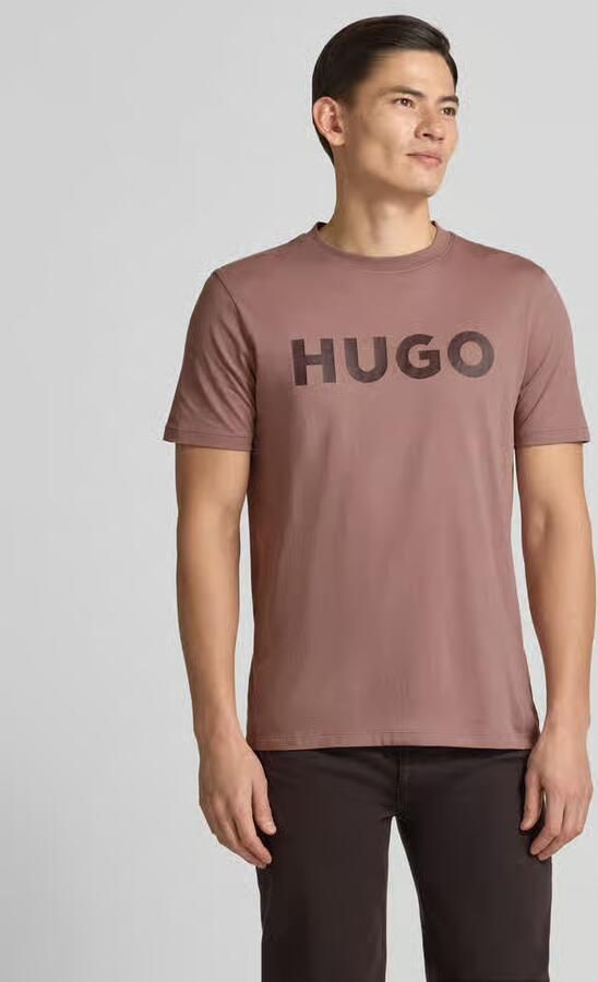 HUGO Regular fit T-shirt van puur katoen model 'DULIVIO' - Foto 5