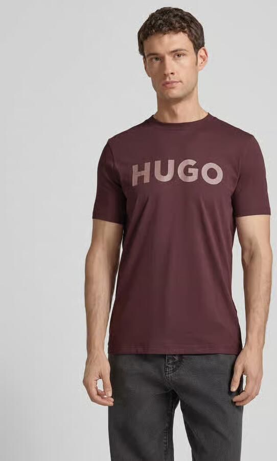 HUGO Regular fit T-shirt van puur katoen model 'DULIVIO' - Foto 4