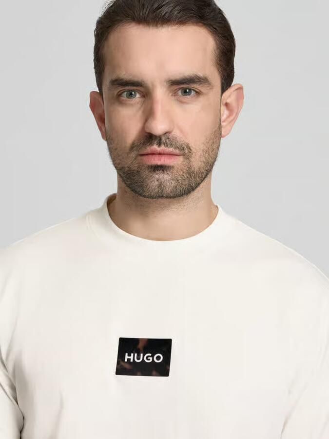 HUGO regular fit T-shirt van puur katoen model 'DUMEON'