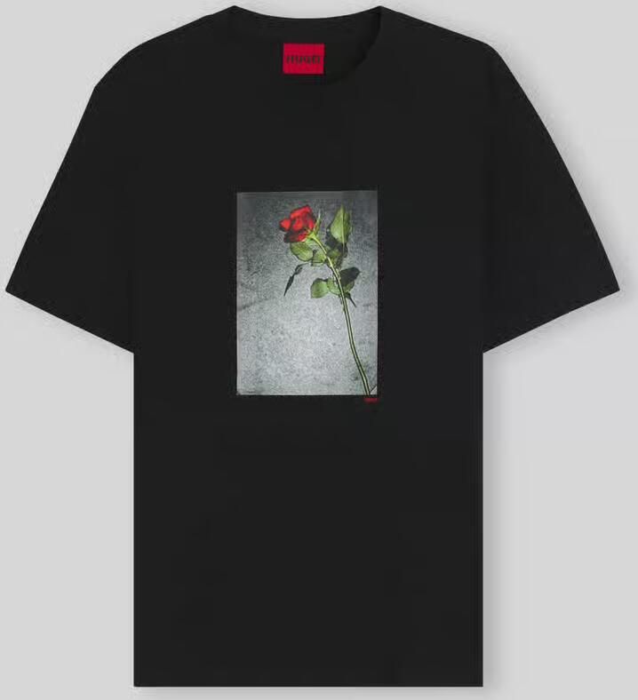 HUGO Regular fit t-shirt van puur katoen model 'Durose'