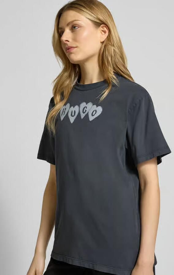 HUGO Regular fit T-shirt van puur katoen model 'VINTAGE TEE_22' - Foto 2