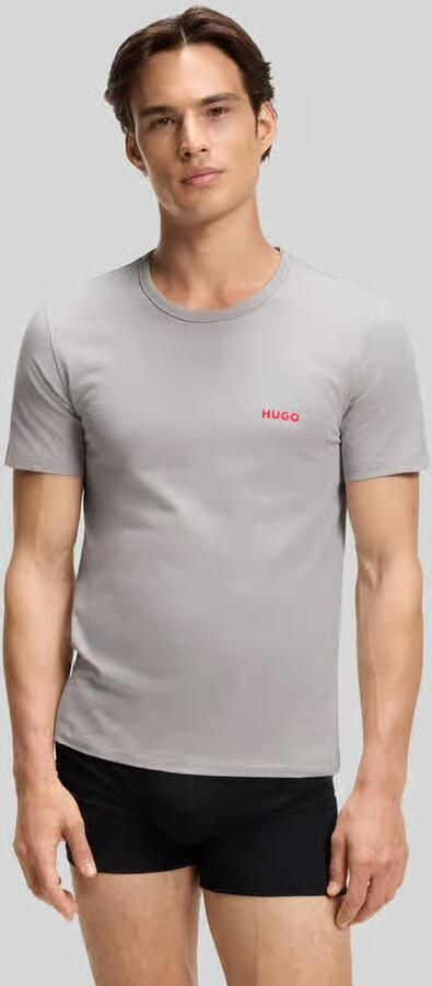 HUGO regular fit T-shirts van puur katoen in set van 3