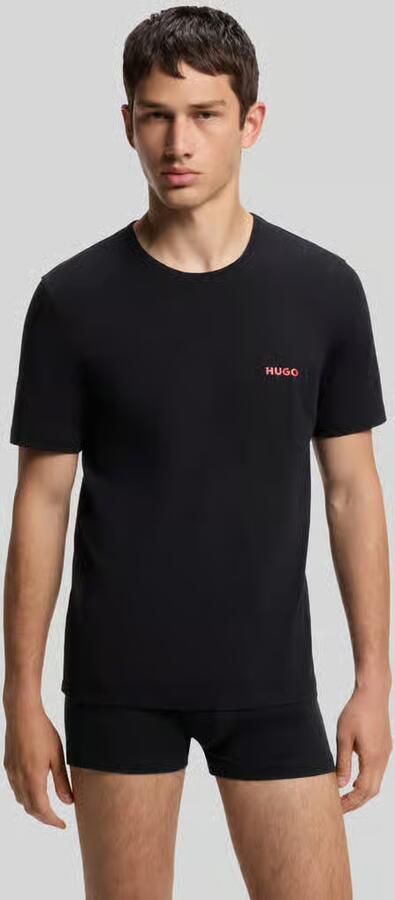 HUGO Regular fit t-shirtset van puur katoen model 'T-SHIRT RN TRIPLET P' - Foto 3