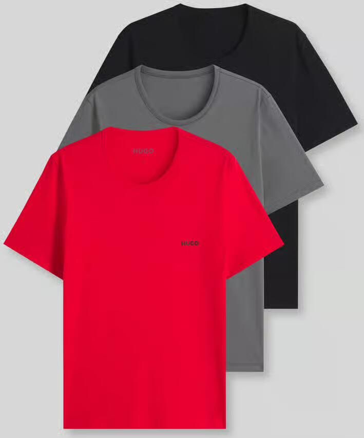 HUGO Regular fit t-shirtset van puur katoen model 'T-SHIRT RN TRIPLET P' - Foto 2