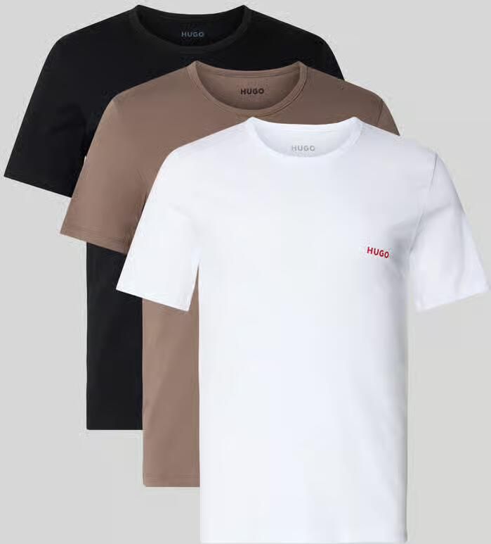 HUGO Regular fit t-shirtset van puur katoen model 'T-SHIRT RN TRIPLET P' - Foto 3