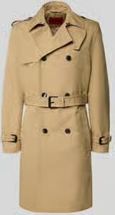 HUGO Regular fit trenchcoat van katoenmix model 'Maluks2631'