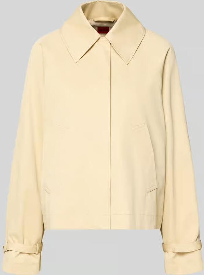 HUGO regular fit trenchcoat van puur katoen model 'Amotu-1'