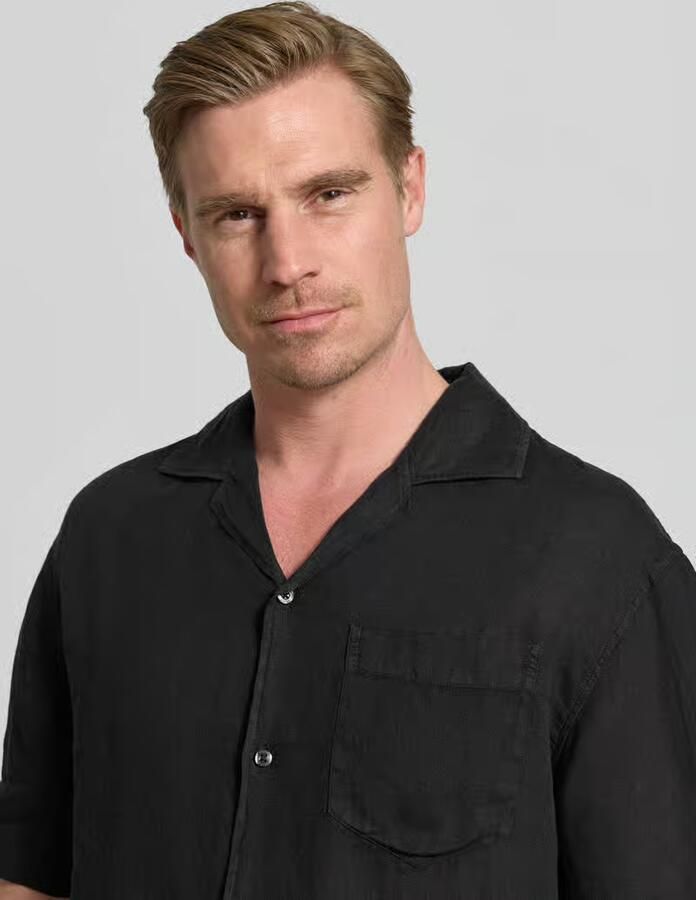 HUGO regular fit vrijetijdsoverhemd van puur linnen model 'EXOLINO'