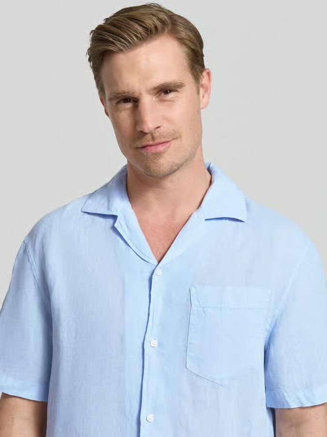 HUGO regular fit vrijetijdsoverhemd van puur linnen model 'EXOLINO'
