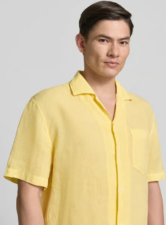 HUGO regular fit vrijetijdsoverhemd van puur linnen model 'EXOLINO'