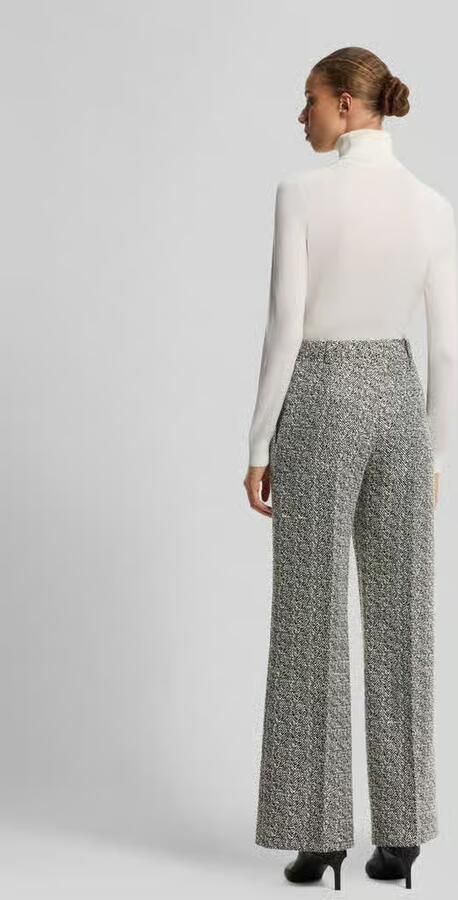 HUGO regular fit wijde broek met katoen-aandeel model 'Hasmina' - Foto 3