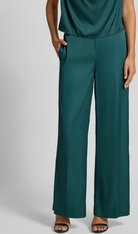 HUGO Regular fit wijde broek met siersteentjes model 'HASELA' - Foto 2