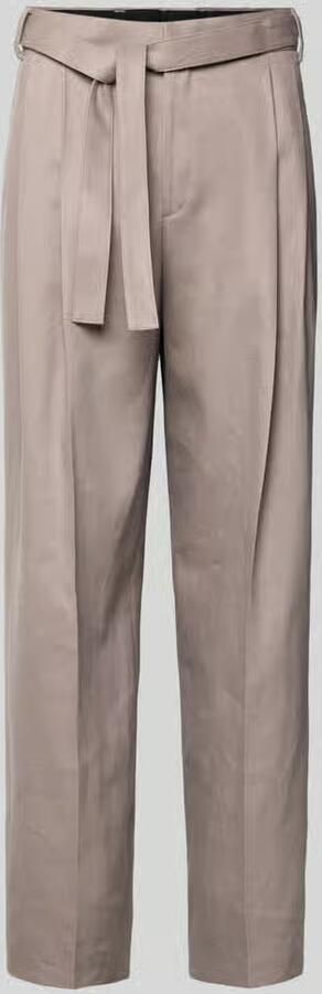 HUGO regular fit wijdte broek van mix van hennep en lyocell model 'FEDIX244F1X' - Foto 2