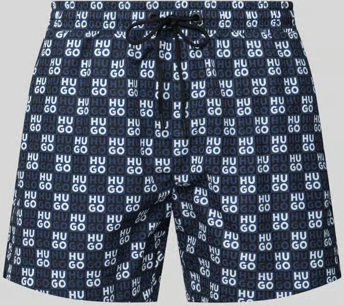HUGO regular fit zwembroek met label in reliëf model 'AARON' - Foto 2