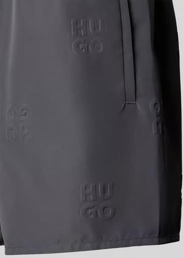 HUGO regular fit zwembroek met label in reliëf model 'TONAL'