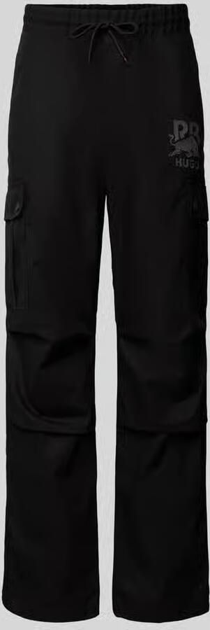 HUGO Relaxed fit cargobroek met elastische band model 'Garlo'