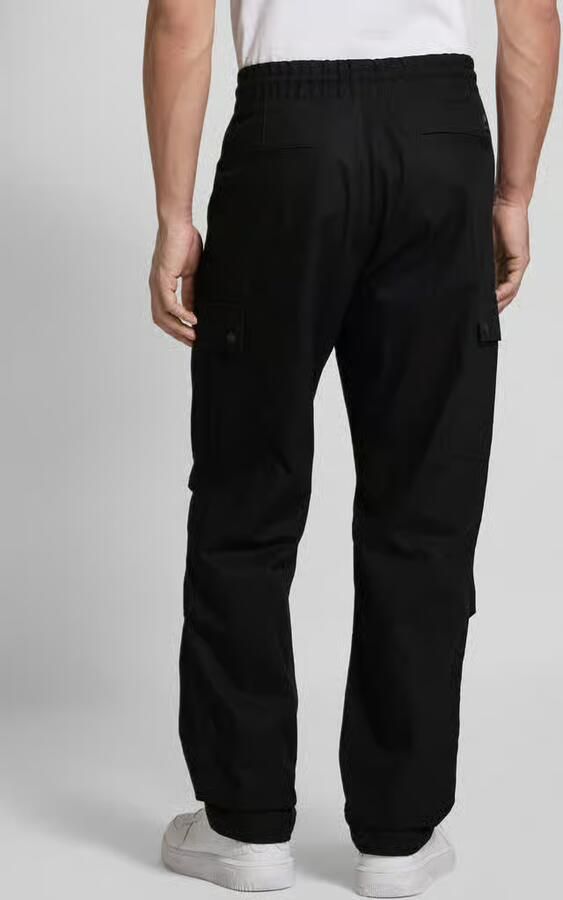 HUGO Relaxed fit cargobroek met elastische band model 'Garlo'