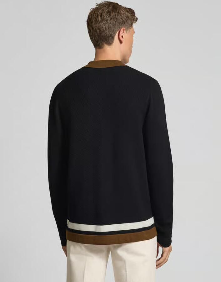 HUGO Relaxed fit gebreid jack met wol model 'SPLON'