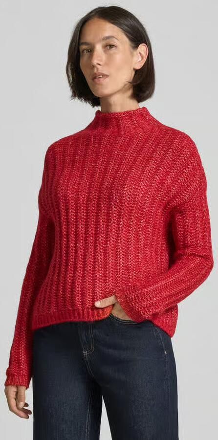 HUGO Relaxed fit gebreide pullover van katoenmix met wol model 'SAFINEYNY' - Foto 2