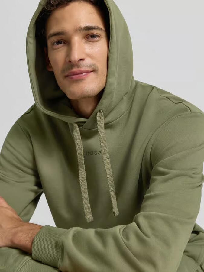 HUGO relaxed fit hoodie van pure katoen model 'Dapo'