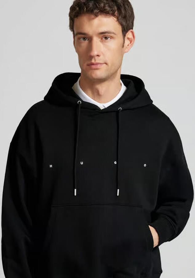HUGO Relaxed fit hoodie van puur katoen model 'DOLAND' - Foto 2