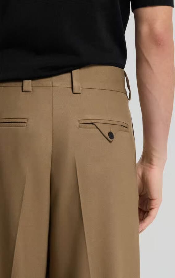 HUGO relaxed fit pantalon met bandplooien