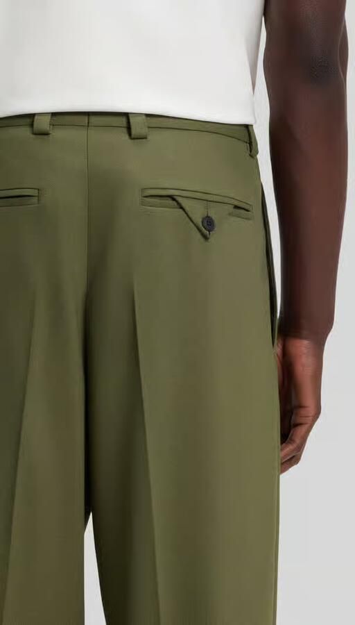 HUGO relaxed fit pantalon met bandplooien