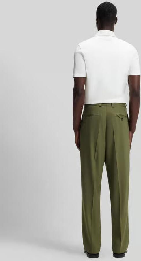HUGO relaxed fit pantalon met bandplooien - Foto 3