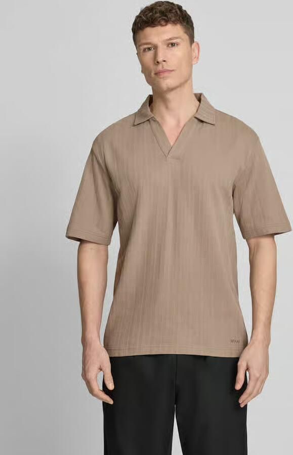HUGO relaxed fit poloshirt met structuurpatroon model 'DALIBO' - Foto 3