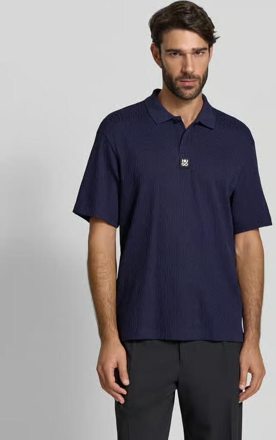 HUGO Relaxed fit poloshirt van viscosemix model 'DALLOVO' - Foto 2