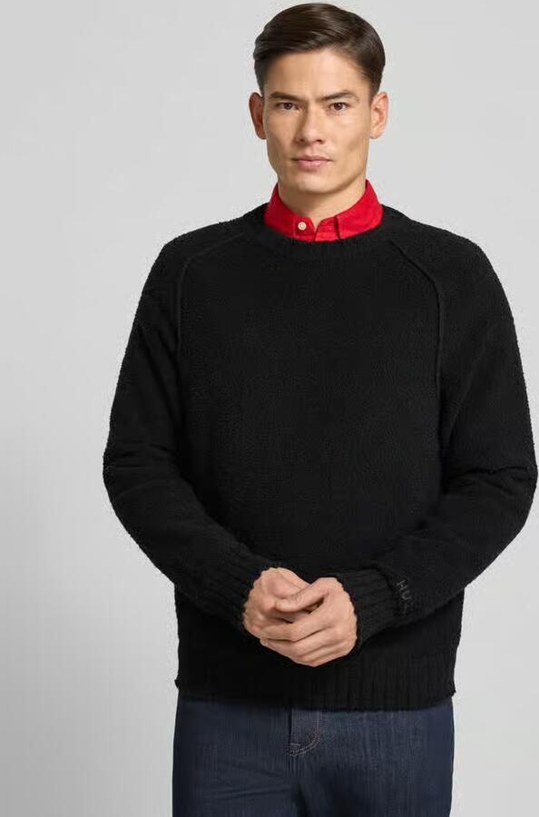 HUGO Relaxed fit pullover van katoenmix model 'SAN CHRISTOPHER' - Foto 2